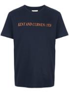 Kent & Curwen 1926 Logo Print T-shirt - Blue