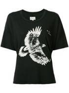 Current/elliott Bird Print T-shirt, Women's, Size: 0, Black, Cotton