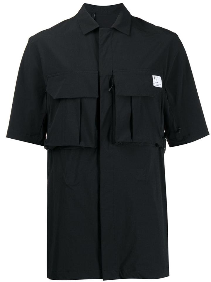 11 By Boris Bidjan Saberi Patch Pocket Shirt - Black