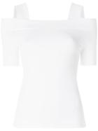 Zanone Off-shoulder Knitted Top - White