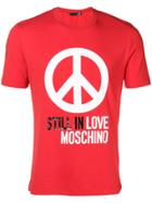Love Moschino Peace Symbol T-shirt - Red