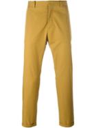 Marni Cropped Trousers, Men's, Size: 48, Yellow/orange, Cotton
