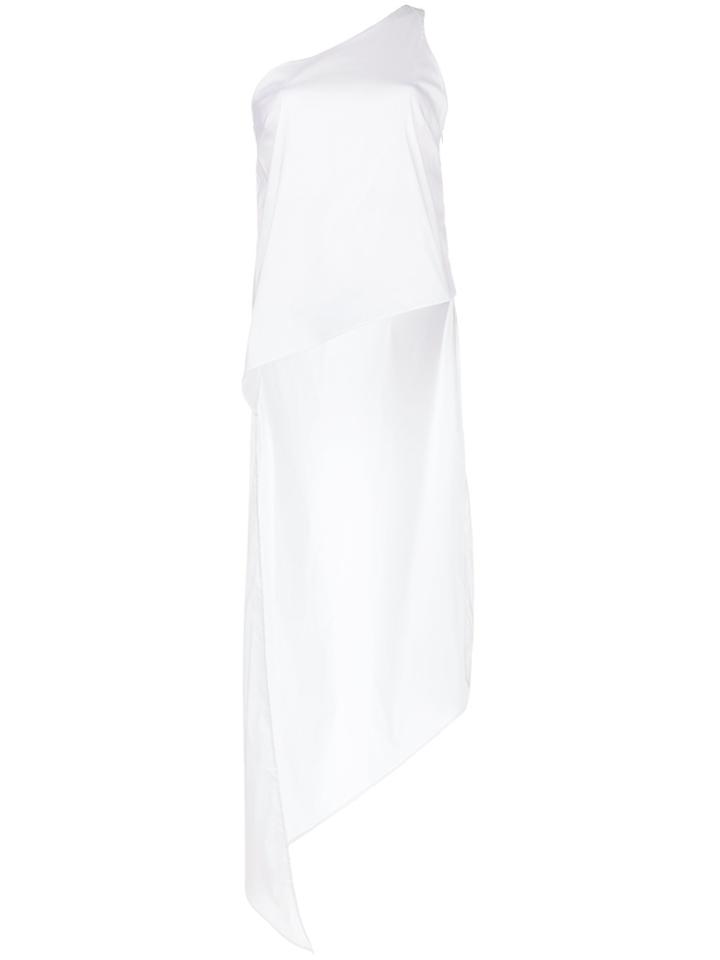 Federica Tosi Asymmetric Long Back Blouse - White