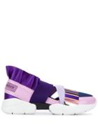 Emilio Pucci City Up Colourblock Ruffled Sneakers - Purple