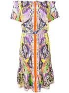 Etro Etno Print Off Shoulder Dress - Multicolour