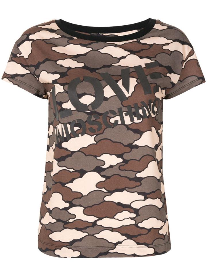 Love Moschino Military Cloud T-shirt - Green
