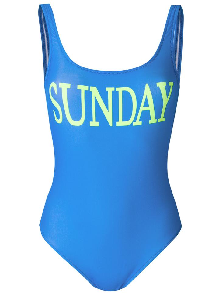 Alberta Ferretti Rainbow Week Swimsuit - Blue