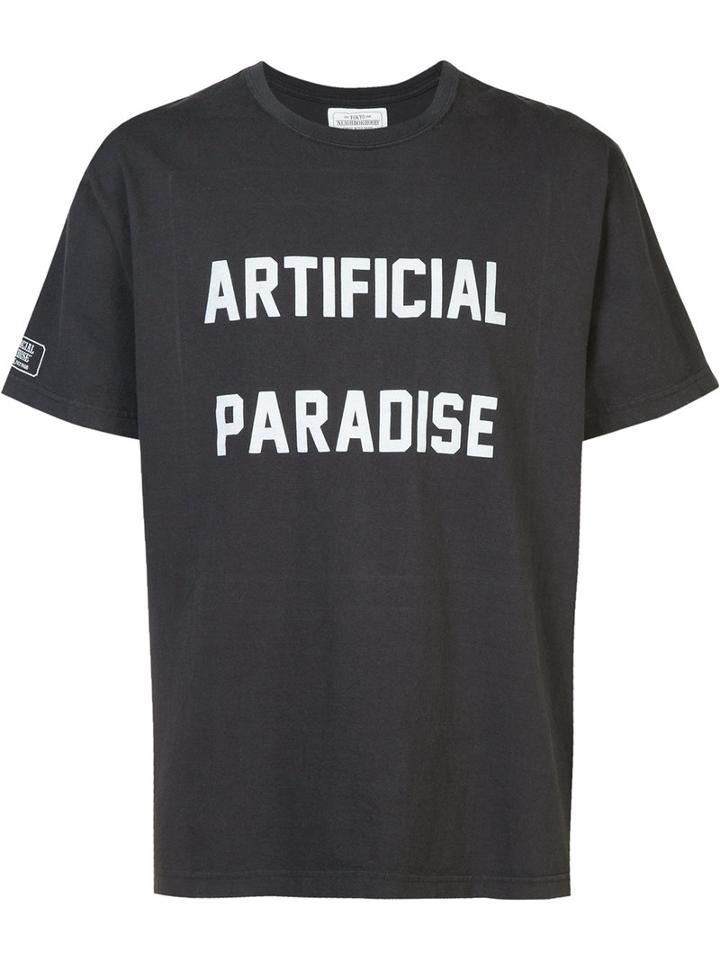 Fuct 'artificial Paradise' Print T-shirt, Men's, Size: Large, Black, Cotton