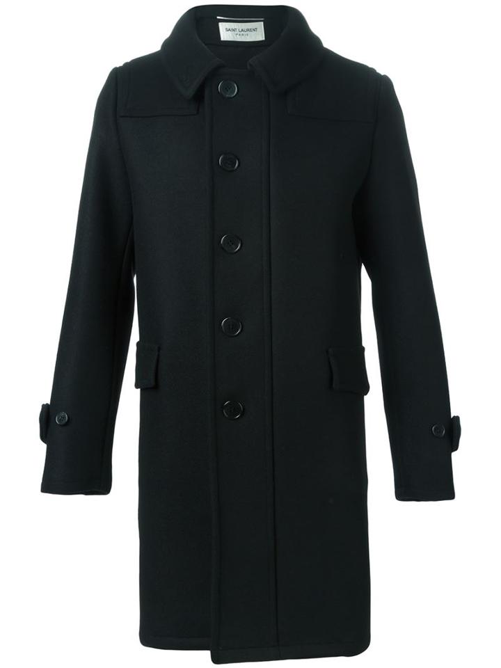 Saint Laurent Single Breasted Overcoat