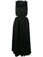 Jil Sander Cut Out Sleeveless Maxi Dress - Black