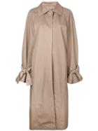 Le Ciel Bleu Bow Detail Trench Coat, Women's, Size: 38, Nude/neutrals, Cotton/polyester