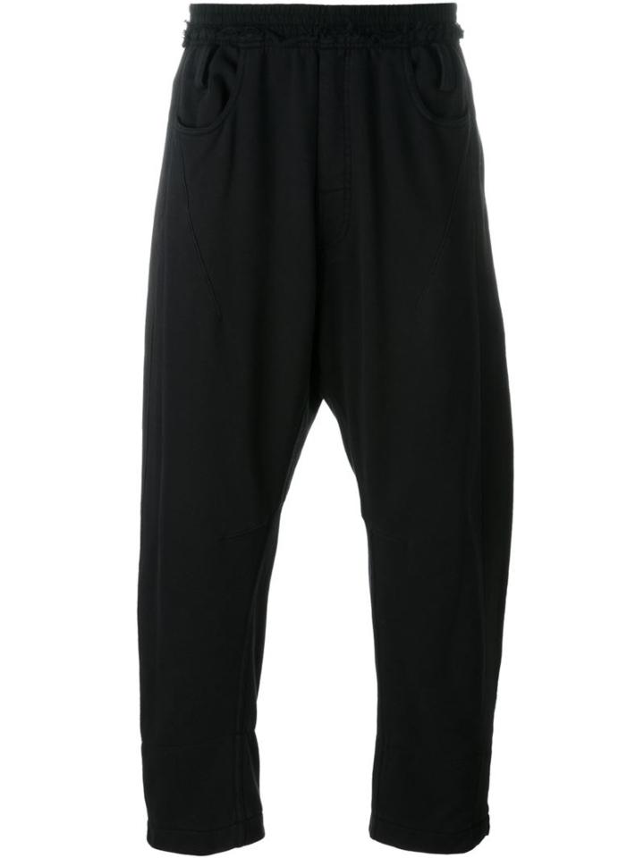 Haider Ackermann Cropped Track Pants, Men's, Size: Xl, Black, Cotton