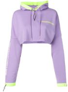 Marcelo Burlon County Of Milan Oversized Cropped Sweatshirt - Purple