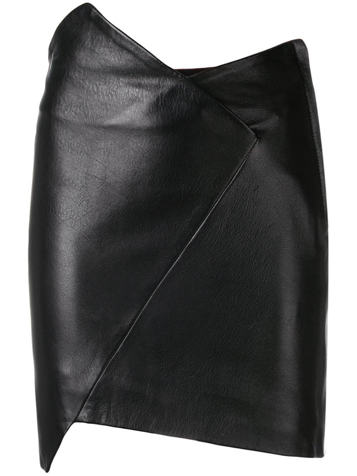 Iro Asymmetric Fitted Skirt - Black
