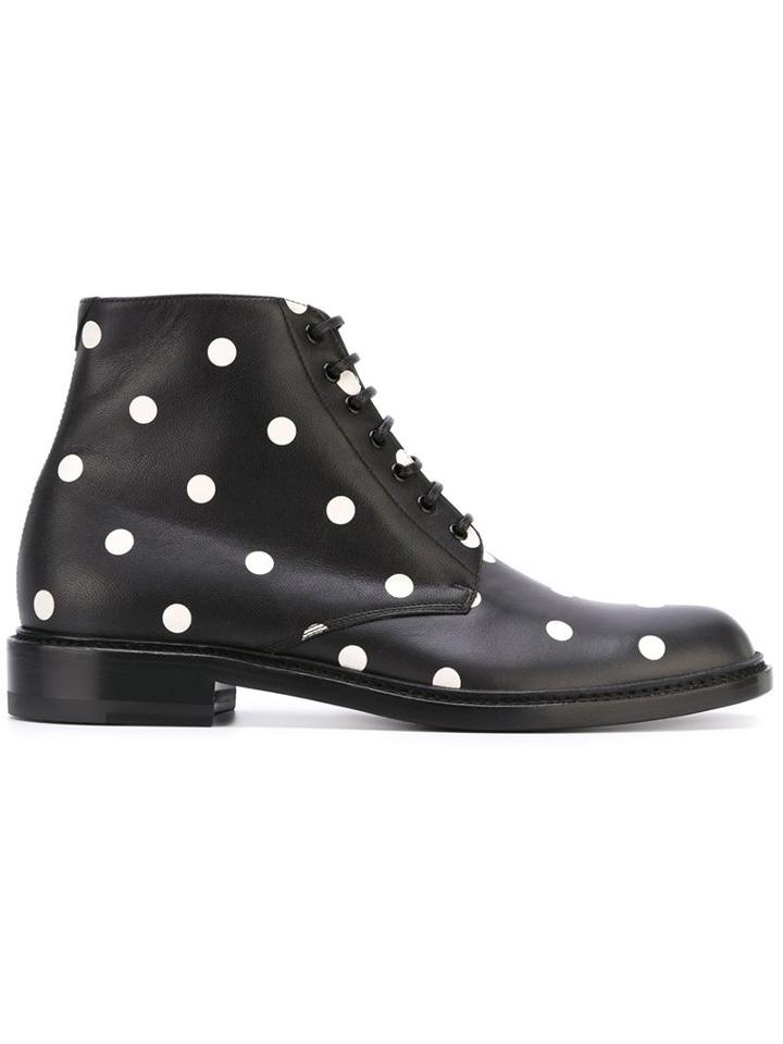 Saint Laurent Polka Dot Ankle Boots