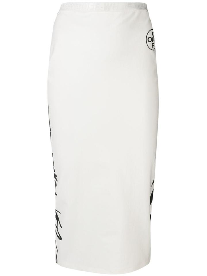Off-white Logo Print Bodycon Skirt