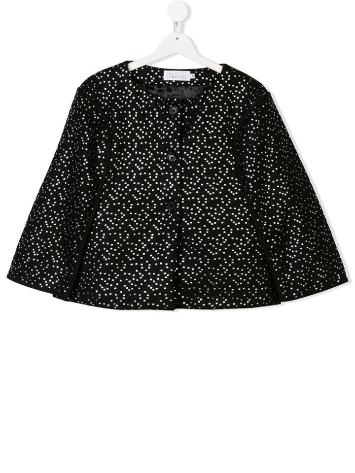 Señorita Lemoniez Teen Dot Print Jacket - Black