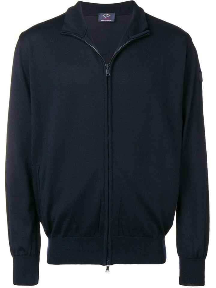 Paul & Shark Roll Neck Zipped Sweatshirt - Blue