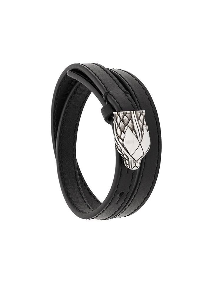 Roberto Cavalli Wrap Bracelet - Black