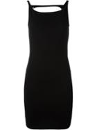 Dsquared2 Cut Out Detail Fitted Dress, Women's, Size: Small, Black, Polyamide/spandex/elastane/viscose