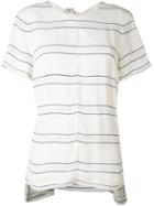 Proenza Schouler - Striped Top - Women - Silk/acetate/viscose - 4, White, Silk/acetate/viscose
