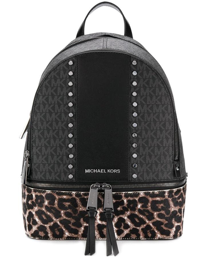 Michael Michael Kors Rhea Logo Backpack - Black