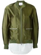 3.1 Phillip Lim Trompe-l'oeil Bomber Jacket - Green