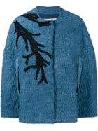 By Walid Beaded Cotton Cape - Blue
