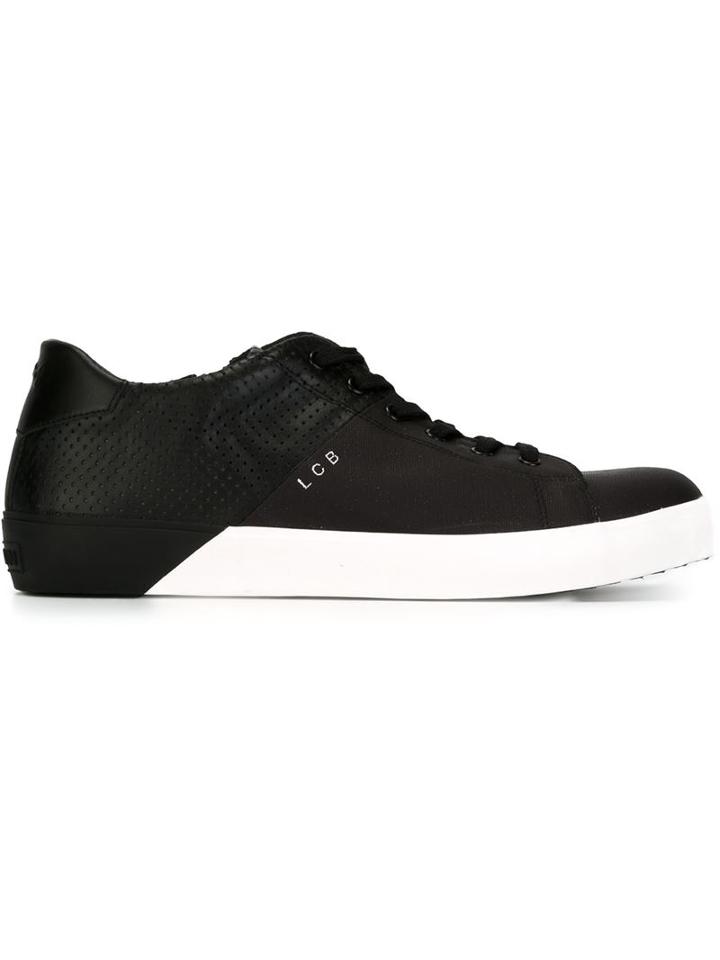 Leather Crown Perforated Panel Sneakers
