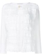 Fabiana Filippi Embroidered Fitted Cardigan - White