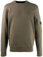Cp Company Diagonal Raise Fleece Sweatshirt - Green
