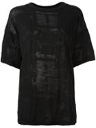 Mm6 Maison Margiela Loose Fit T-shirt, Women's, Size: Xs, Black, Cotton/wool