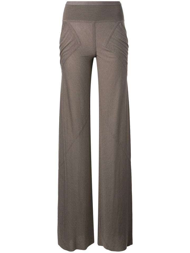 Rick Owens Lilies Panelled Pocket Trousers, Women's, Size: 40, Brown, Viscose/cotton/polyamide