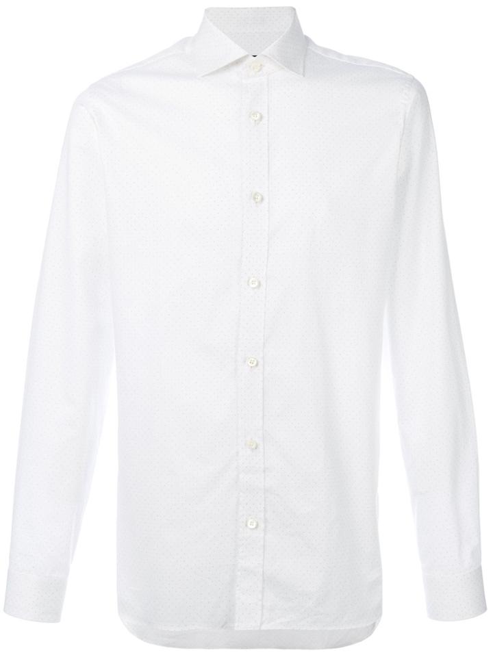Z Zegna Micro Dots Print Shirt - White