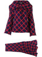 Junya Watanabe Comme Des Garçons Vintage Checked Frayed Skit Ensemble