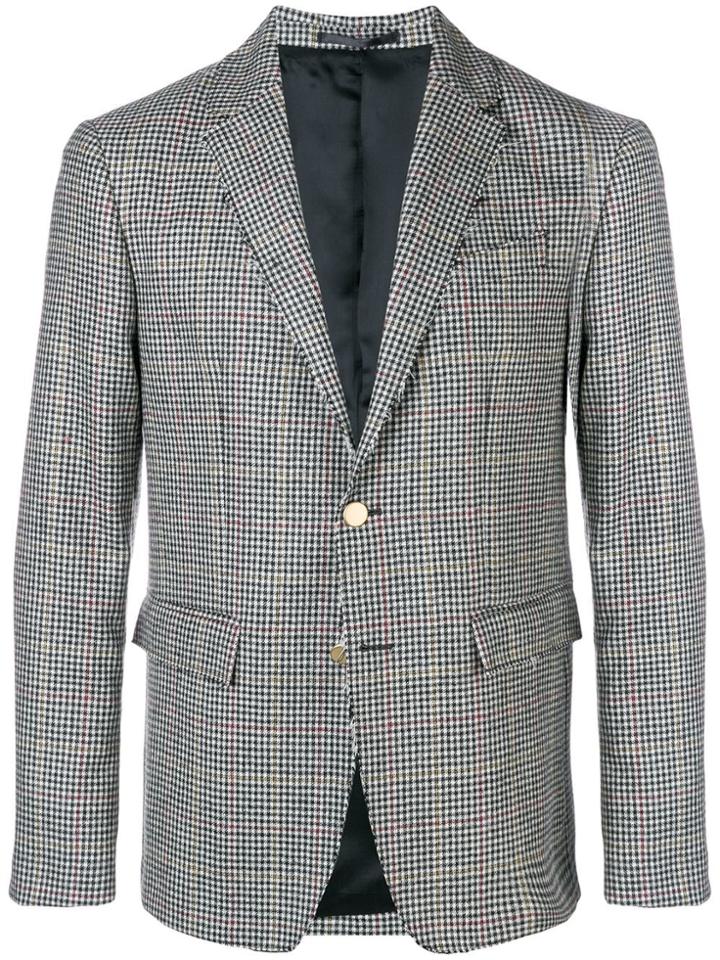 Mauro Grifoni Checked Tailored Blazer - Grey
