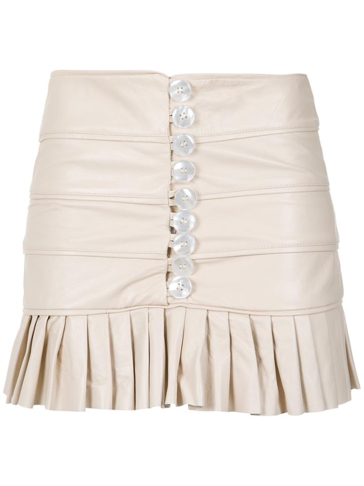 Andrea Bogosian Ruffled Leather Skirt - Unavailable