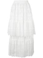 Junya Watanabe Comme Des Garçons Lace Detail Skirt, Women's, Size: Xs, White, Nylon/polyester/cotton/nylon