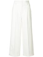Loveless Belted Wide Leg Trousers - White