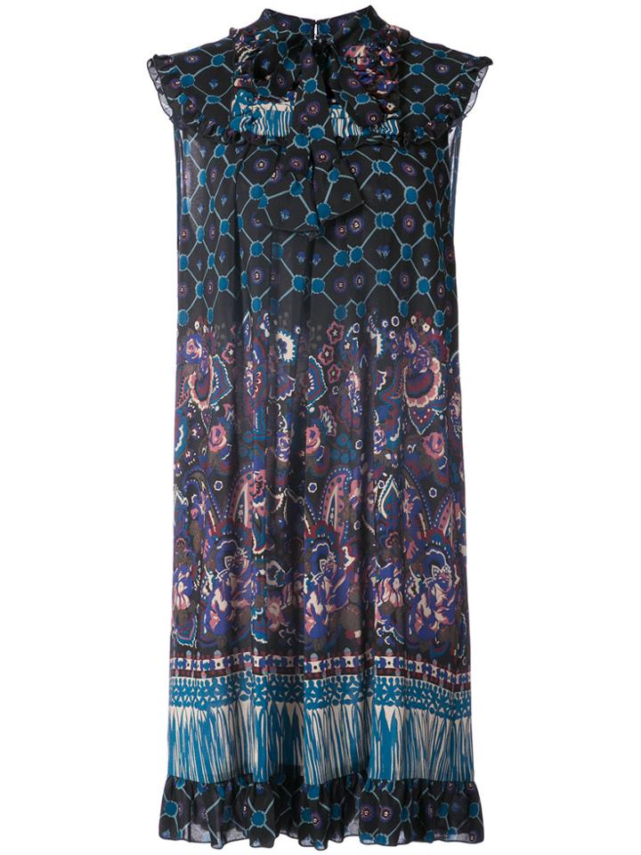Anna Sui Paisley Print Flared Dress - Black