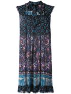 Anna Sui Paisley Print Flared Dress - Black
