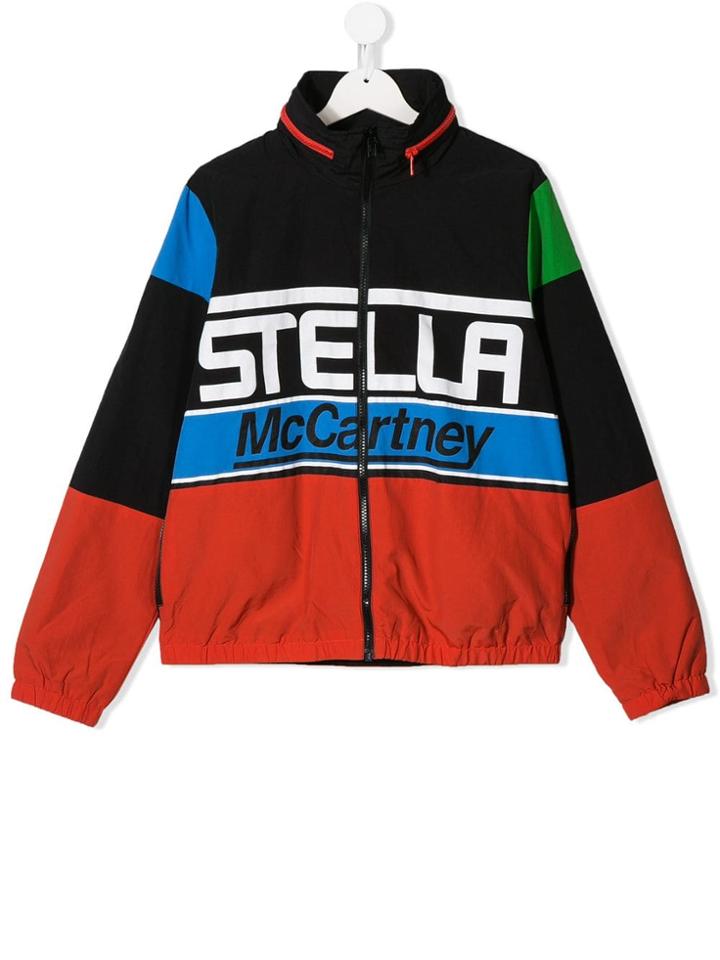 Stella Mccartney Kids Teen Logo Zipper Jacket - Black