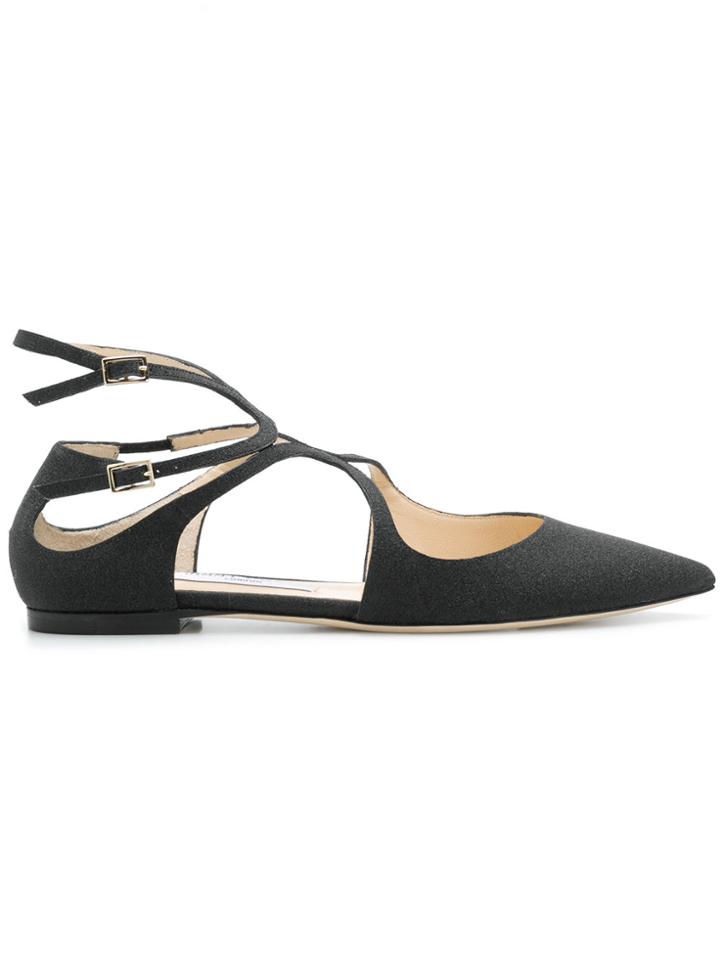 Jimmy Choo Lancer Ballerina Shoes - Black