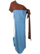 Marni Asymmetric Toga Style Dress - Blue