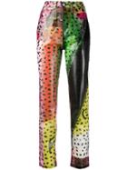 Fiorucci Tara Leopard Print Straight Trousers - Green