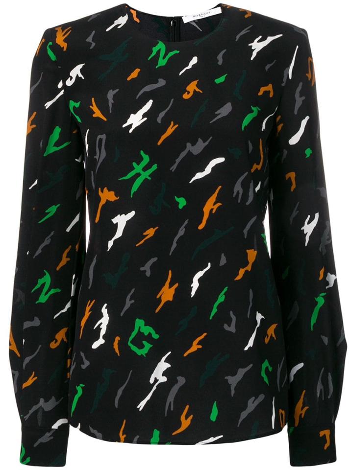 Givenchy Printed Blouse - Black