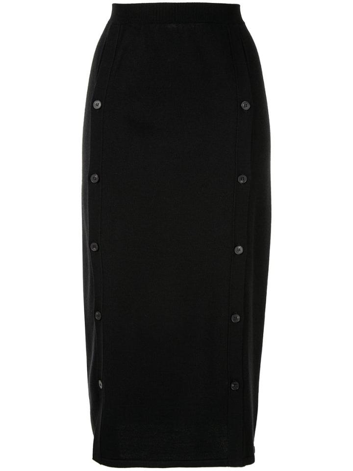 Ports 1961 Knitted Straight Skirt - Black