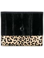 Corto Moltedo Leopard Card Holder - Black