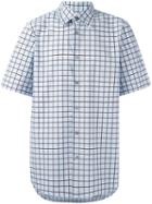 Marni - Grid Print Shirt - Men - Cotton - 52, Blue, Cotton