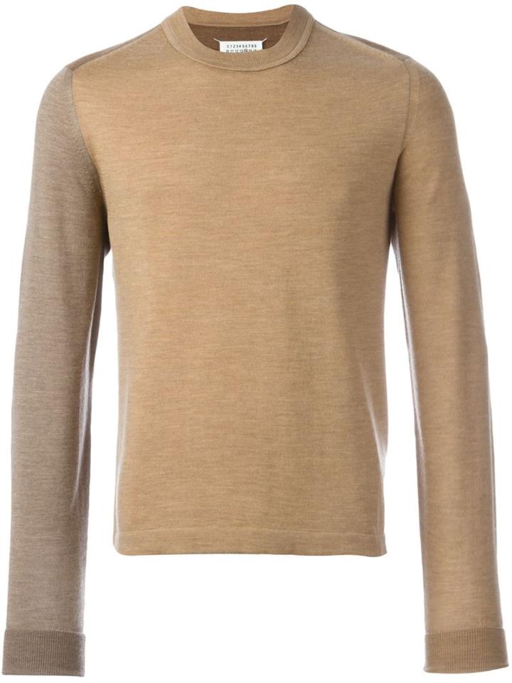 Maison Margiela Colour Block Jumper, Men's, Size: Large, Nude/neutrals, Wool